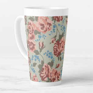 Roses & Bluebells Latte Mug