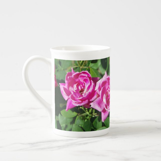 Roses bone china mug (Left)