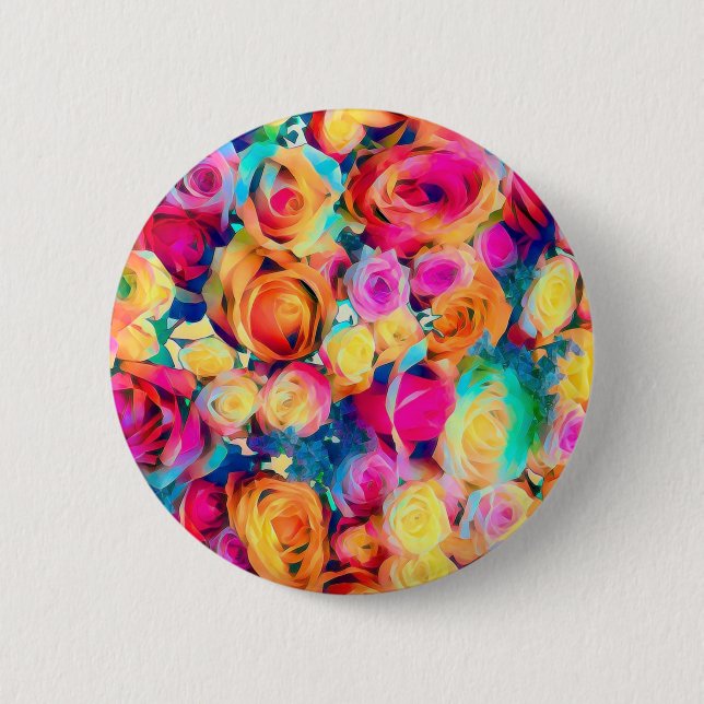 Roses Bouquet Button (Front)