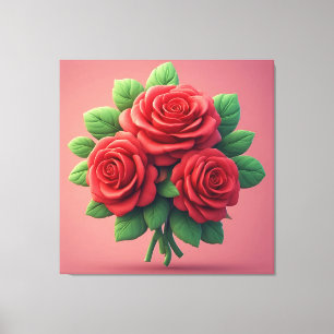 Roses Bouquet Canvas Print