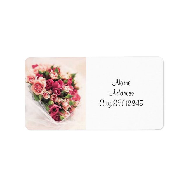 Roses Bouquet Label (Front)