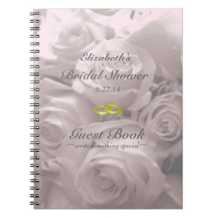 Roses-Bridal Shower Guest Book- Notebook