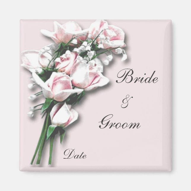 Roses Bride&Groom Magnet (Front)