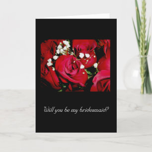 Roses Bridesmaid Request Card