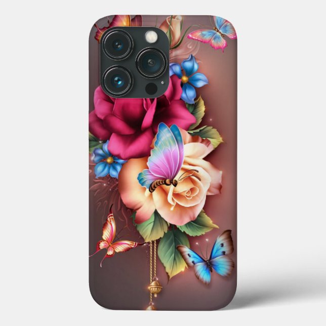 Roses & butterflies Case-Mate iPhone case (Back)