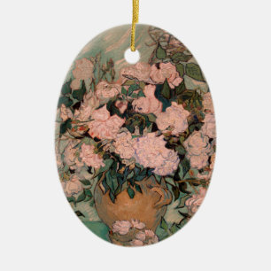 Roses by Vincent van Gogh Ceramic Ornament