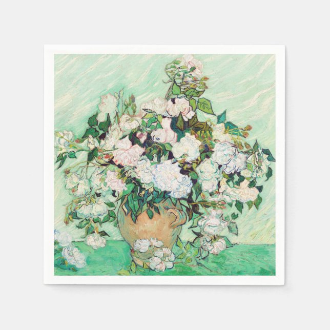Roses by Vincent van Gogh Napkin (Front)