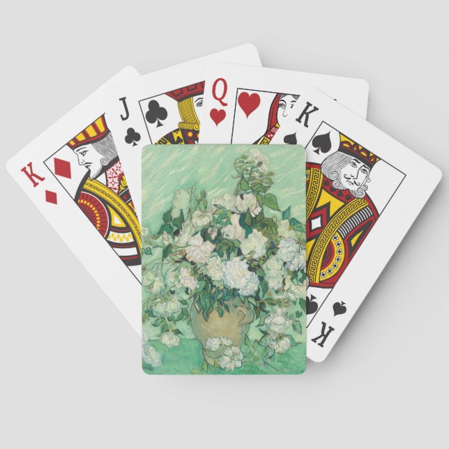 Roses by Vincent Van Gogh Playing Cards (Back)