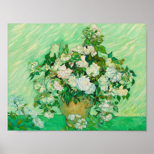 Roses by Vincent van Gogh Poster Print (Front)