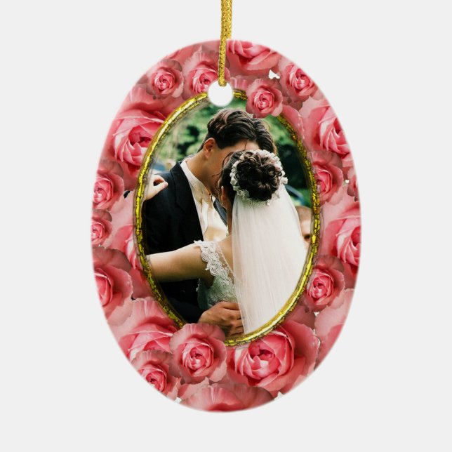 Roses Ceramic Ornament (Front)