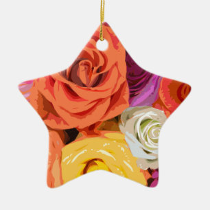 Roses Ceramic Ornament