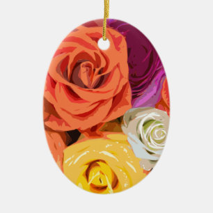 Roses Ceramic Ornament