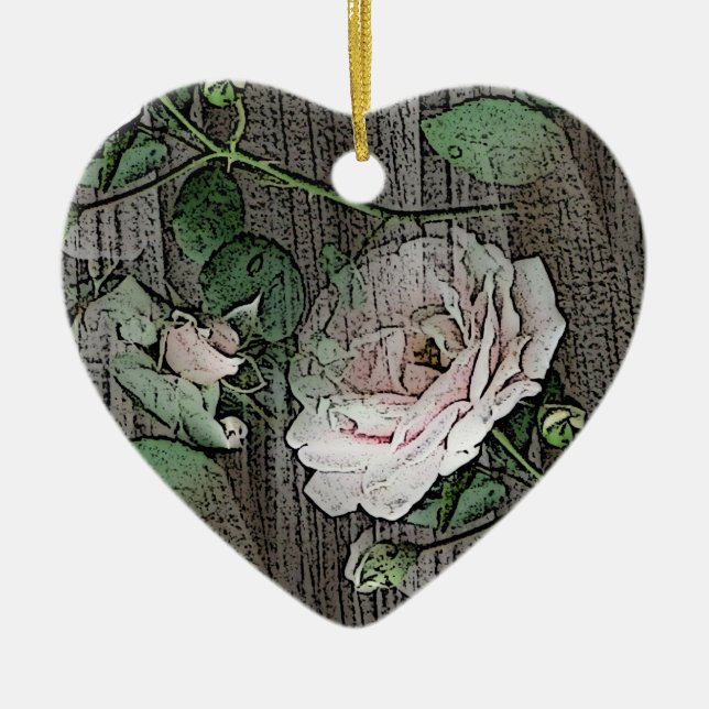 Roses Ceramic Ornament (Front)