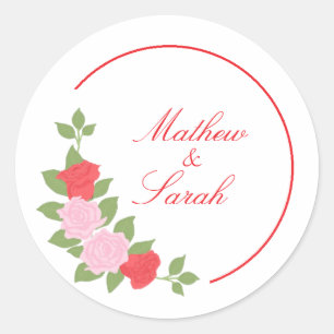 Roses Classic Round Sticker