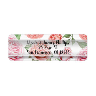 Roses Corail Rose Pêche Feuillage Élégant