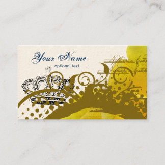 Roses, couronne, remous et cartes de visite de
