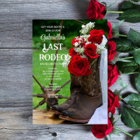 Roses Cowboy Boots Last Rodeo Bachelorette Party