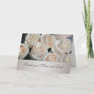 Roses crèmes blancs épousant le Merci