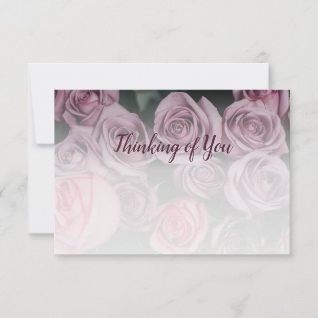 Roses Custom Photo - Thinking of You -  Card (Front)