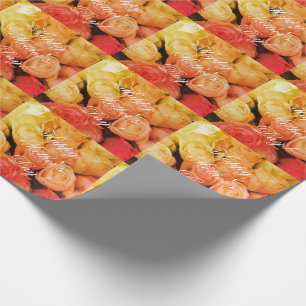 Roses Custom Text Happy Mother's Day Floral Wrapping Paper