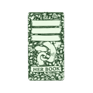 Roses Customizable Bookplate Label