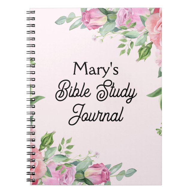 Roses dans le journal d'étude de la Bible rose (Devant)