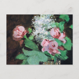 Roses dans une carte postale Vase Crystal