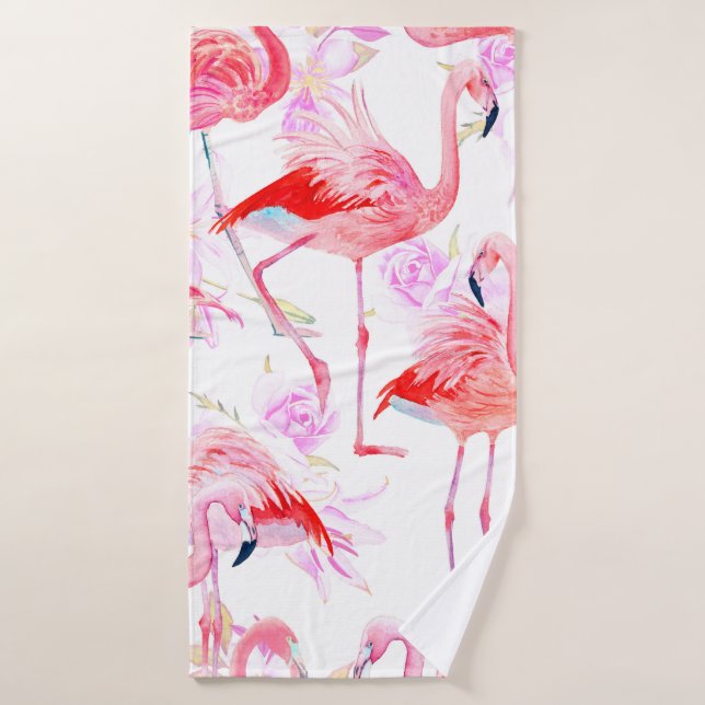 Roses d'aquarelle motif sans couture avec flamme r (Serviette de bain)