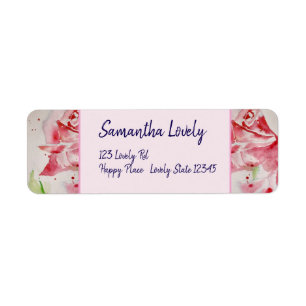 Roses d'aquarelle rouge