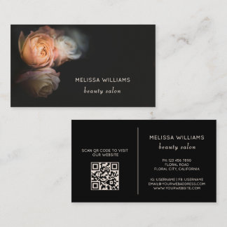 Roses Dark Romantic Business Card