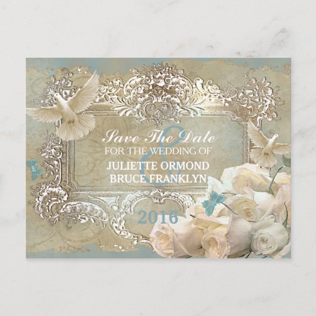 Roses De Blanc - Collection Faire-part de mariage (Devant)
