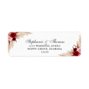Roses de Bourgogne & Herbe de la Pampa Adresse de 
