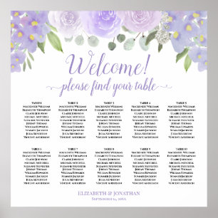 Roses de Lavender Boho 10 Table Mariage Tableau de