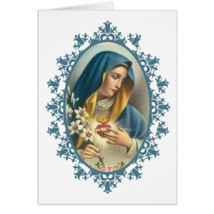 Roses douleureux de lis de coeur de Vierge Marie