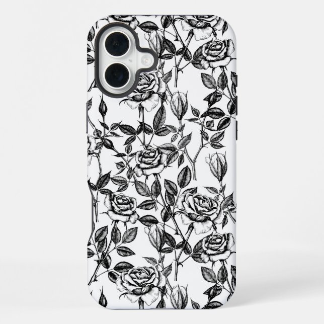 Roses drawing iPhone case (Back)