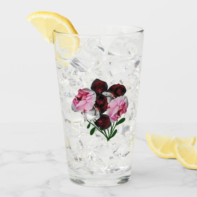 Roses Drinking Glass (Front Ice)