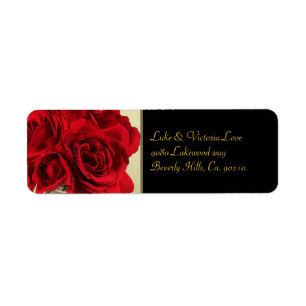Roses et Coeurs rouges, Mariage or et noir