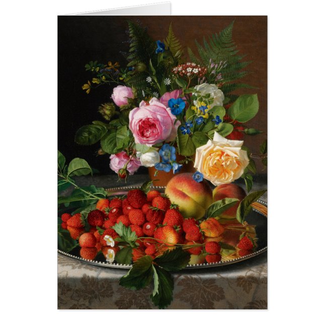 Roses et fraises de Still Life par Otto Ottesen (Devant)