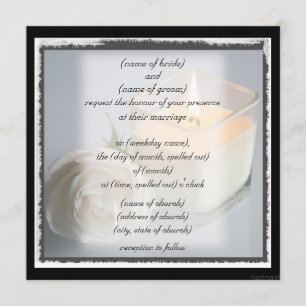 Roses et invitation aux bougies