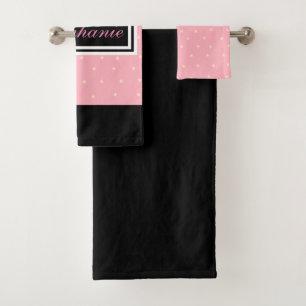 Roses et noires avec Serviettes de bains Stars