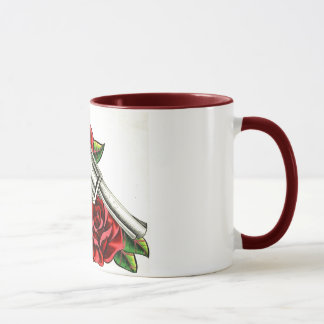 Roses et tasse de revolver
