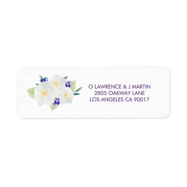 Roses et Violettes blanches (Devant)