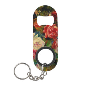 Roses, famous Renoir painting, Keychain Bottle Opener