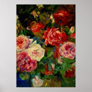 Roses, famous Renoir painting, Poster