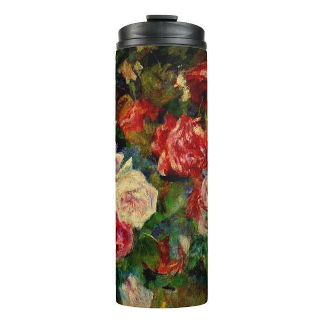 Roses, famous Renoir painting, Thermal Tumbler (Front)