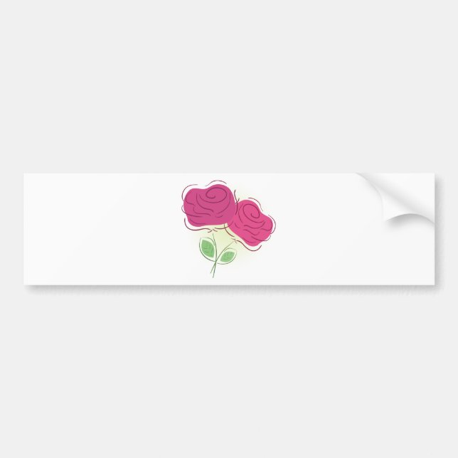 Roses Floral Decor Bumper Sticker (Front)