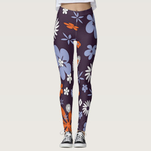 Roses floral vert moderne Leggings lifewomenstyle