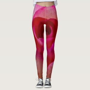 Roses floral vert rouge Leggings lifewomenstyle
