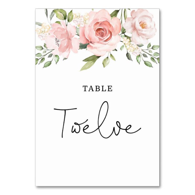 Roses floraux à broussailles douze numéro de table (Par défaut)