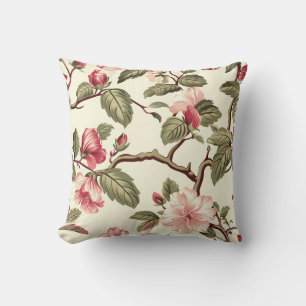 Roses Flower Pattern Throw Pillow